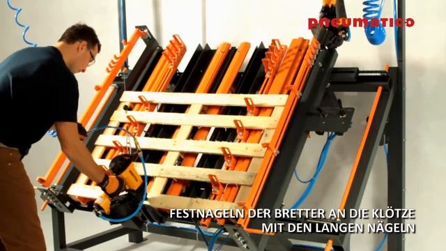 Die Palettenbaumachine [Pneumatico PT-1800] Mit Der Einstellungsmöglichkeit Der Palettengrößen || D