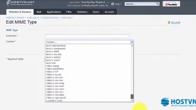 Add MIME TYPE trên Plesk [hostvn.net] смотреть онлайн