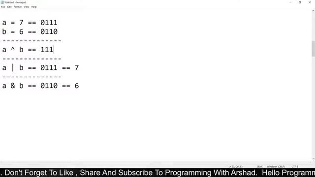 Revision On Operators in Python. More on Bitwise Operators. Python Tutorials With Arshad#5. смотреть онлайн