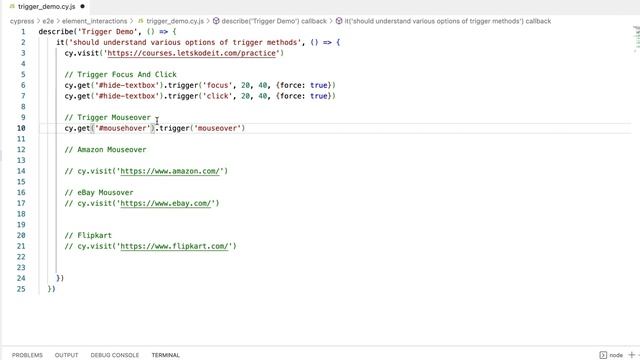 How To Perform Mouseover In Cypress | Trigger Mouseover Event | CypressIO Mouseover Event смотреть онлайн