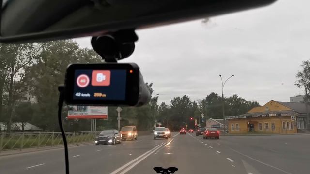 MiVue i90 - работа радар-детектора (камера на 40) смотреть онлайн