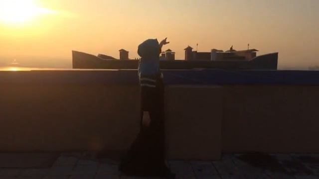 Алматы. Закат в Алматы. Казахстан. Хиджаб. Sunshine. ALMATY