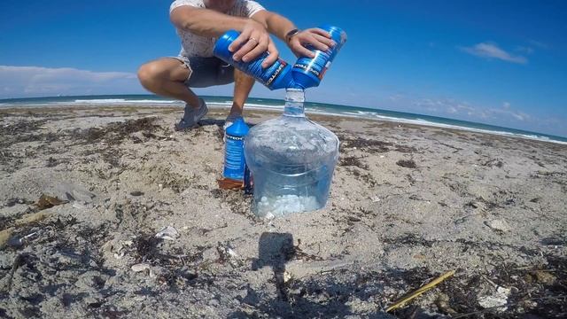 ЭКСПЕРИМЕНТ: ВЗОРВАЛИ ПЛЯЖ ! ХЛОРКА+ТОРМОЗУХА ? смотреть онлайн