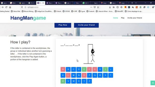 HangMan Game Django Python смотреть онлайн