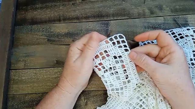 Вяжем красивую квадратную салфетку крючком. Часть 3 (заключительная). смотреть онлайн