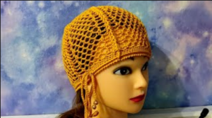 Летняя шапочка крючком. Подробный М.К. для начинающих. (720p)