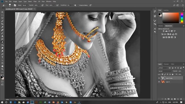 Bridal Jewellery | Photo Editing in Photoshop CC 2018 смотреть онлайн
