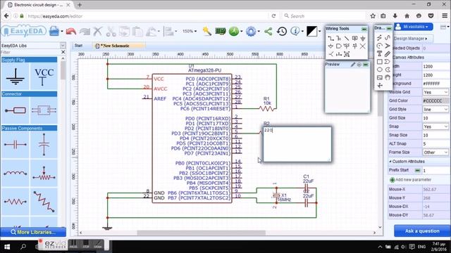 Arduino uno custom circuit - EasyEDA Tutorial смотреть онлайн