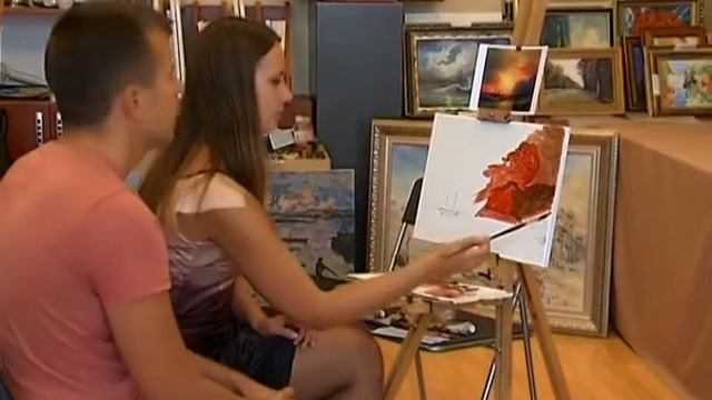 Девушка пишет в первый раз. мастер-класс Виталия Дець смотреть онлайн