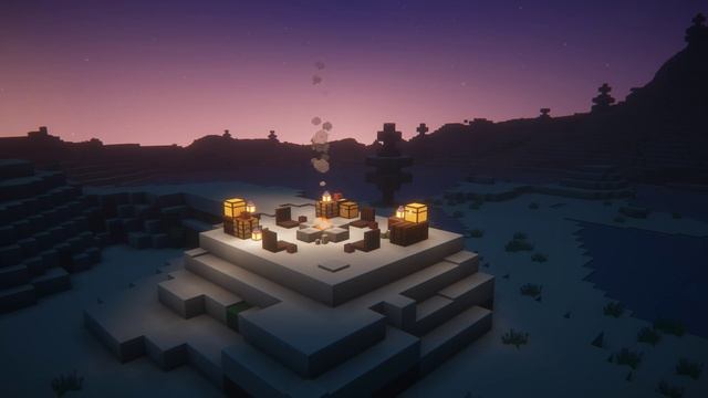 Minecraft - a cold winter evening with a cozy fire, with lovely minecraft music in the background смотреть онлайн