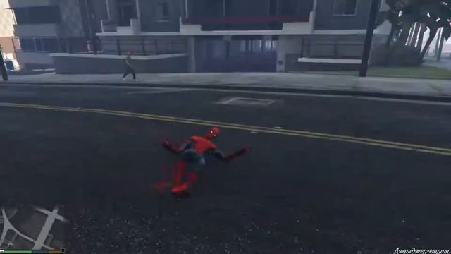Spider-Man & LadyDeadpool Parkour Fail Ragdoll смотреть онлайн