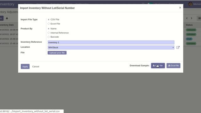 Import Inventory Without Lot-Serial From CSV-Excel File Odoo смотреть онлайн