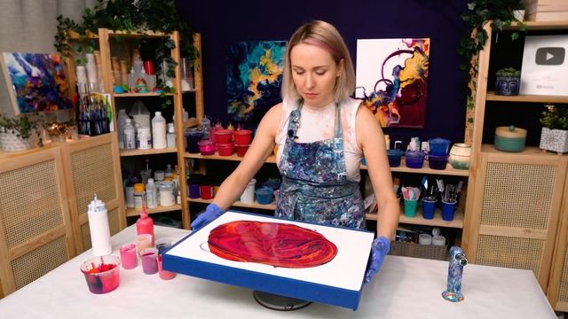 LAVA Pour ??~ HOT Color Palette Acrylic Pouring ~ BRIGHT Acrylic Abstract Painting ~ Fluid Art