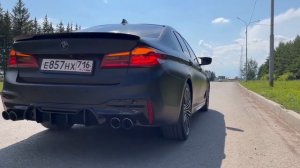 BMW 5 G30 С КАСТОМНЫМ ВЫХЛОПОМ