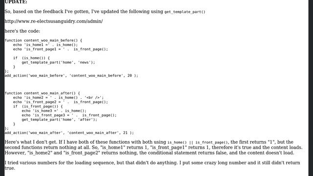 Wordpress: is_home() not working in functions.php file смотреть онлайн