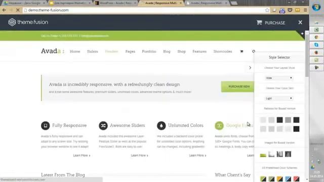 Супер Шаблон Для WordPress Avada Корпоративный, многофункциональный, стильный Резиновый дизайн! смотреть онлайн