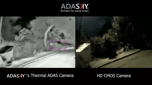 ADASKY’s Thermal ADAS Camera vs. HD CMOS | Night Run - Vulnerable Road User Detection | Night Visio смотреть онлайн