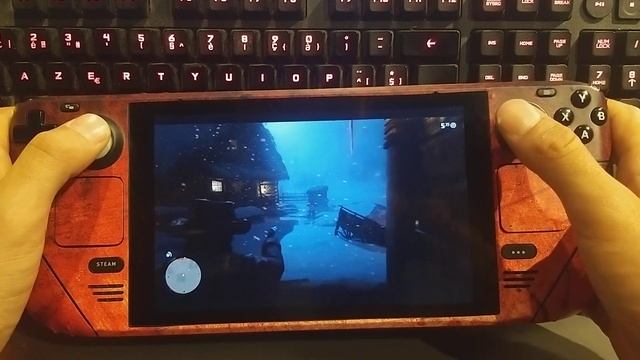 It's 'Red Dead Redemption 2' On a Steam Deck With a Grungy Red Scratched Surface Skin For Steam Dec смотреть онлайн