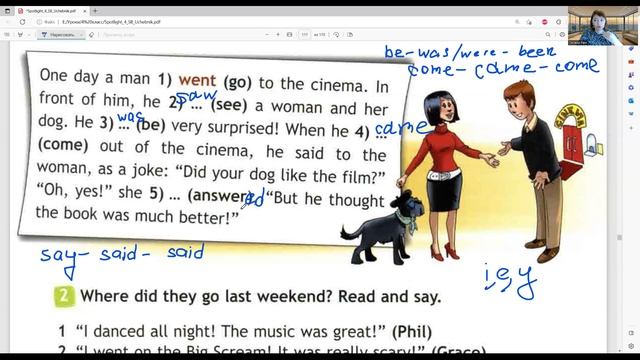 ГДЗ Spotlight 4 класс (английский) стр. 40(108) упр.1,2,3. I Went To A Concert Last Night.Неправ.гл.