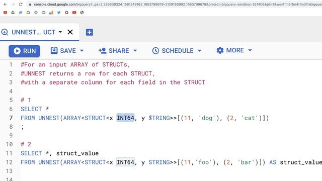 14: UNNEST, ARRAY, STRUCT | SQL Tutorial смотреть онлайн