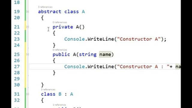 Private Constructor in Abstract Class смотреть онлайн