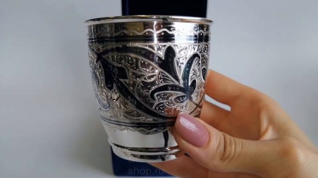 Серебряный стакан "Цветочный" 74-09 смотреть онлайн