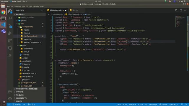 Tutorial React JS dengan API : 6. Menampilkan Produk berdasarkan Category смотреть онлайн