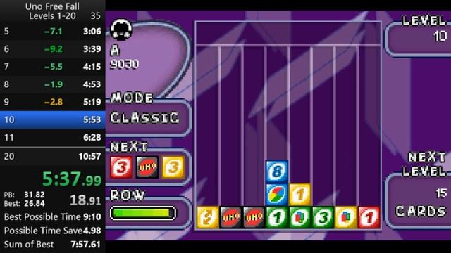 Uno Free Fall Levels 1-20 in 10:51 смотреть онлайн