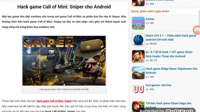 Cách hack game : call of mini -Sniper смотреть онлайн