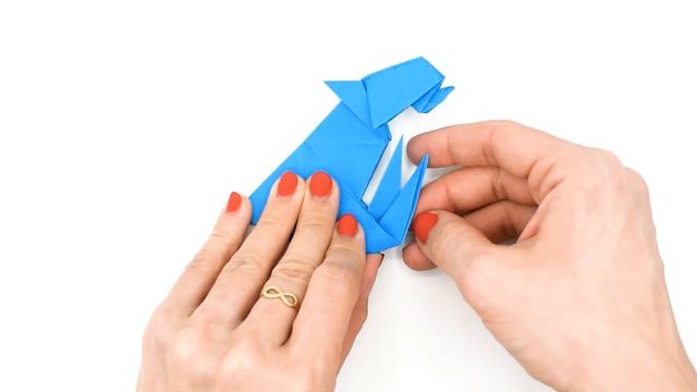 How to fold paper into a snow leopard | ⚜ Origami Animals смотреть онлайн