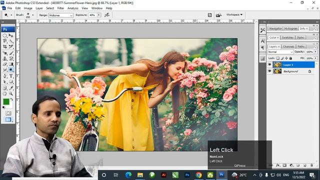 Adobe Photoshop Dodge, Burn & Sponge Tool for Beginner Basic - Class 8 Urdu/Hindi смотреть онлайн