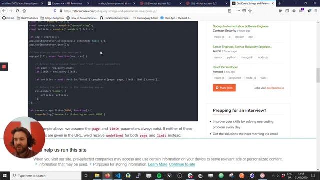 Nodejs express query parameters and params - Class 2 смотреть онлайн