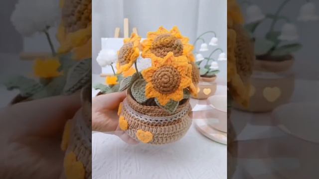 Crochet Sunflower Potted Plant смотреть онлайн
