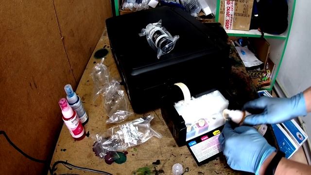Заправка и первый запуск Epson L222 / L362