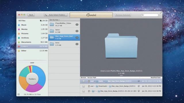 Видеопрезентация приложения для поиска и удаления дубликатов в Mac OS X смотреть онлайн