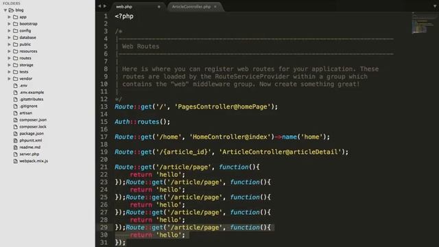 Laravel 5.4 tutorials #9 Route in more detail смотреть онлайн