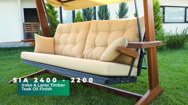 Sia 2200/2400 series wooden gardens and terrace swings смотреть онлайн