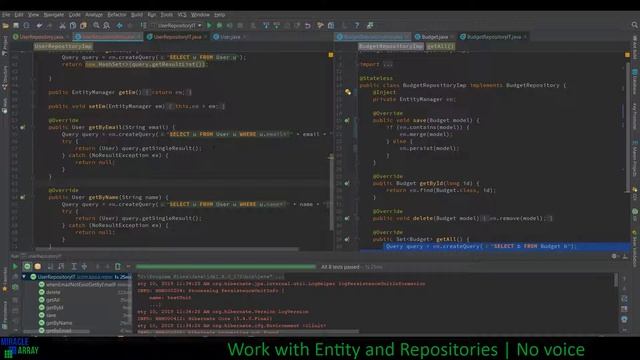 Java [1][5][RUS] work with Entity and Repositories, no voice смотреть онлайн