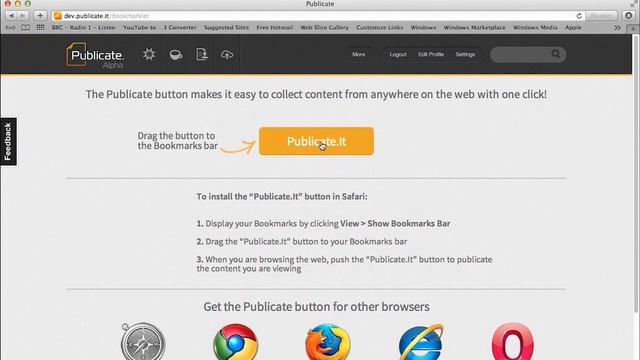 Installing the Publicate.it Bookmarklet in Safari (Mac) смотреть онлайн