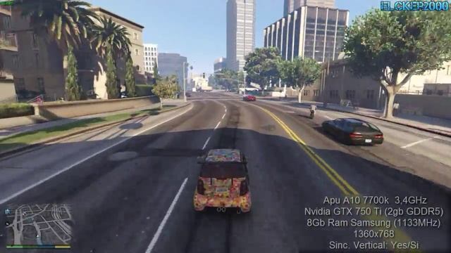 GTA V Test | GTX750 Ti | APU A10 7700k смотреть онлайн