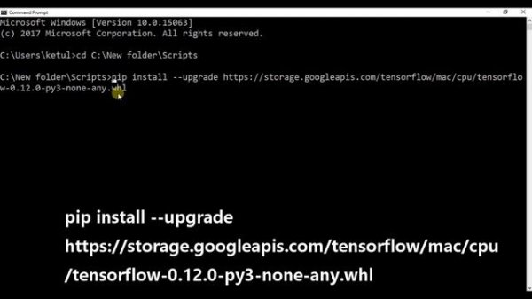 How to Install TensorFlow using PIP Install Command in Python3.6 | Windows