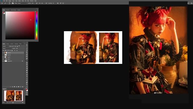 Stylized Portrait Painting Timelapse смотреть онлайн