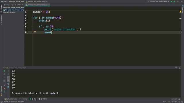 Belajar Python #7 - For Else, Range, Break смотреть онлайн
