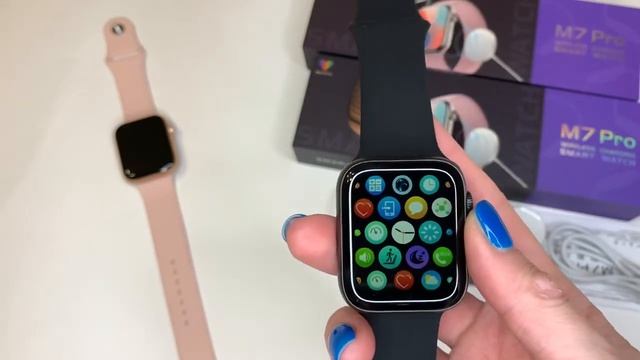 Обзор Смарт часов M7 pro лучшая копия Apple Watch 7 настройка на телефон смотреть онлайн