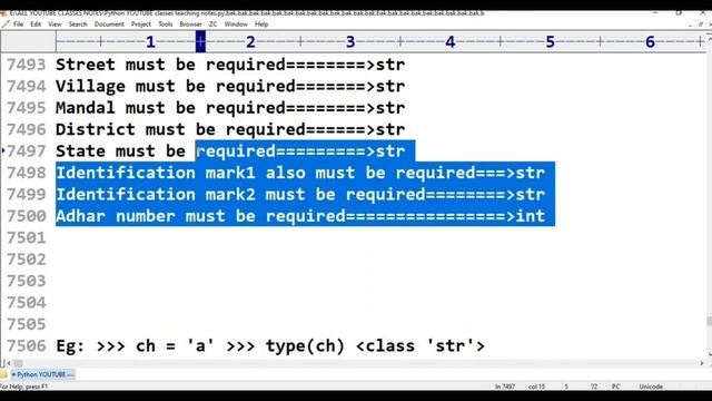 Python|Class-90||String DataTypes Part-1||Python Tutorial for Beginners - in Telugu and English смотреть онлайн