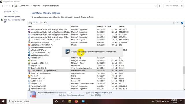 Remove oracle 11g R2 Express Edition from Windows смотреть онлайн