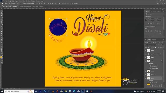 How to Diwali Poster New Design in Photoshop || Diwali Post Free Download Design in PSD 2023 смотреть онлайн
