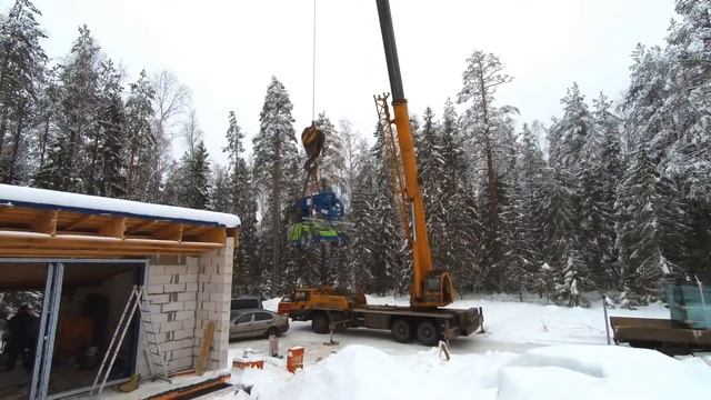 Портал Schüco 7х3 метра. Стеклопакеты по 300 килограмм. Монтаж.