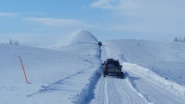 Работа ротора грейдера в Териберке смотреть онлайн