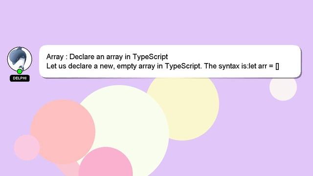 Array : Declare an array in TypeScript смотреть онлайн